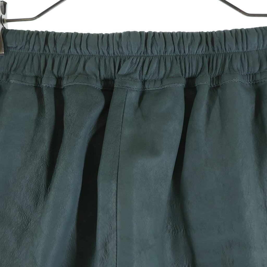 Rick Owens(リックオウエンス) 25SS Hollywood Fog Boxer Leather Shorts レザーハーフパンツ ショーツ レディース RP01E7316-LBA