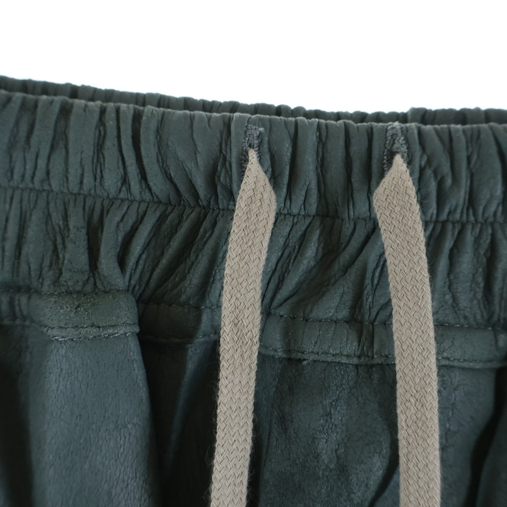 Rick Owens(リックオウエンス) 25SS Hollywood Fog Boxer Leather Shorts レザーハーフパンツ ショーツ レディース RP01E7316-LBA