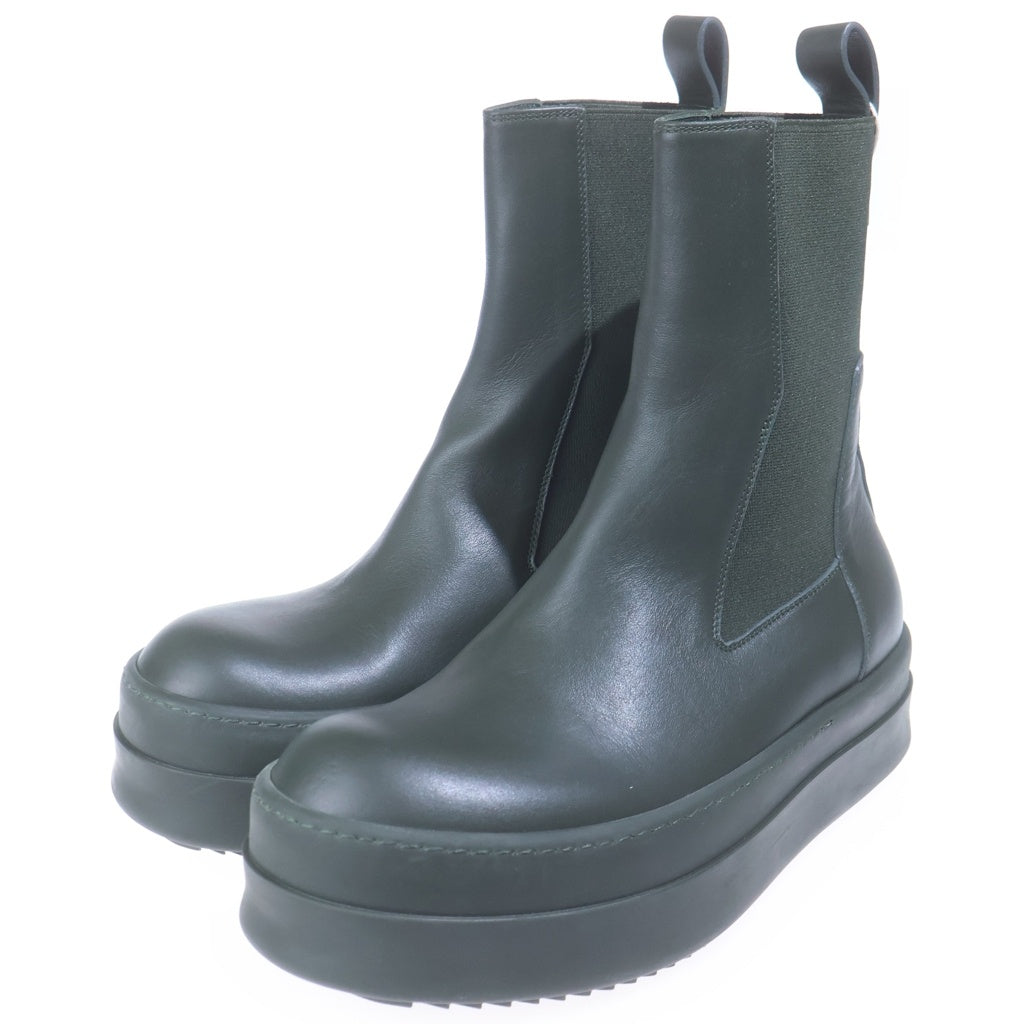 Rick Owens(リックオウエンス) MEGA BUMPER BEATLE メガバンパー サイドゴア レザーブーツ ハイカットシューズ ダークグリーン RP02D3850-LCO