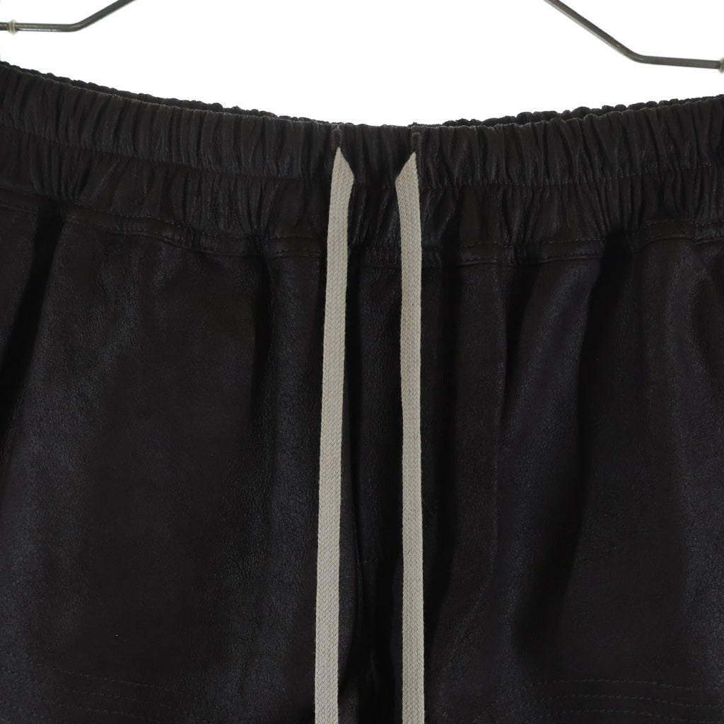 Rick Owens(リックオウエンス) 25SS Hollywood Fog Boxer Leather Shorts レザーハーフパンツ ショーツ レディース RP01E7316-LBA