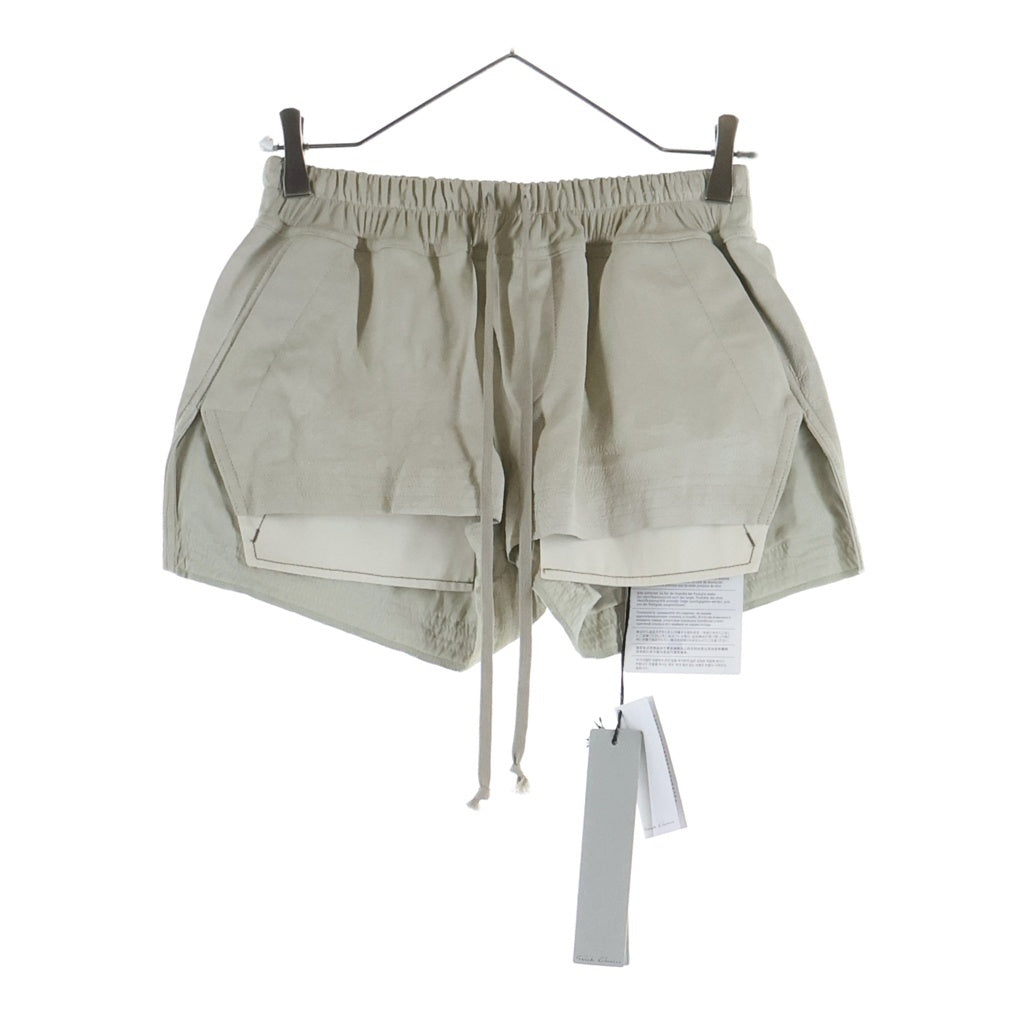 Rick Owens(リックオウエンス) 25SS Hollywood Fog Boxer Leather Shorts レザーハーフパンツ ショーツ レディース RP01E7316-LBA