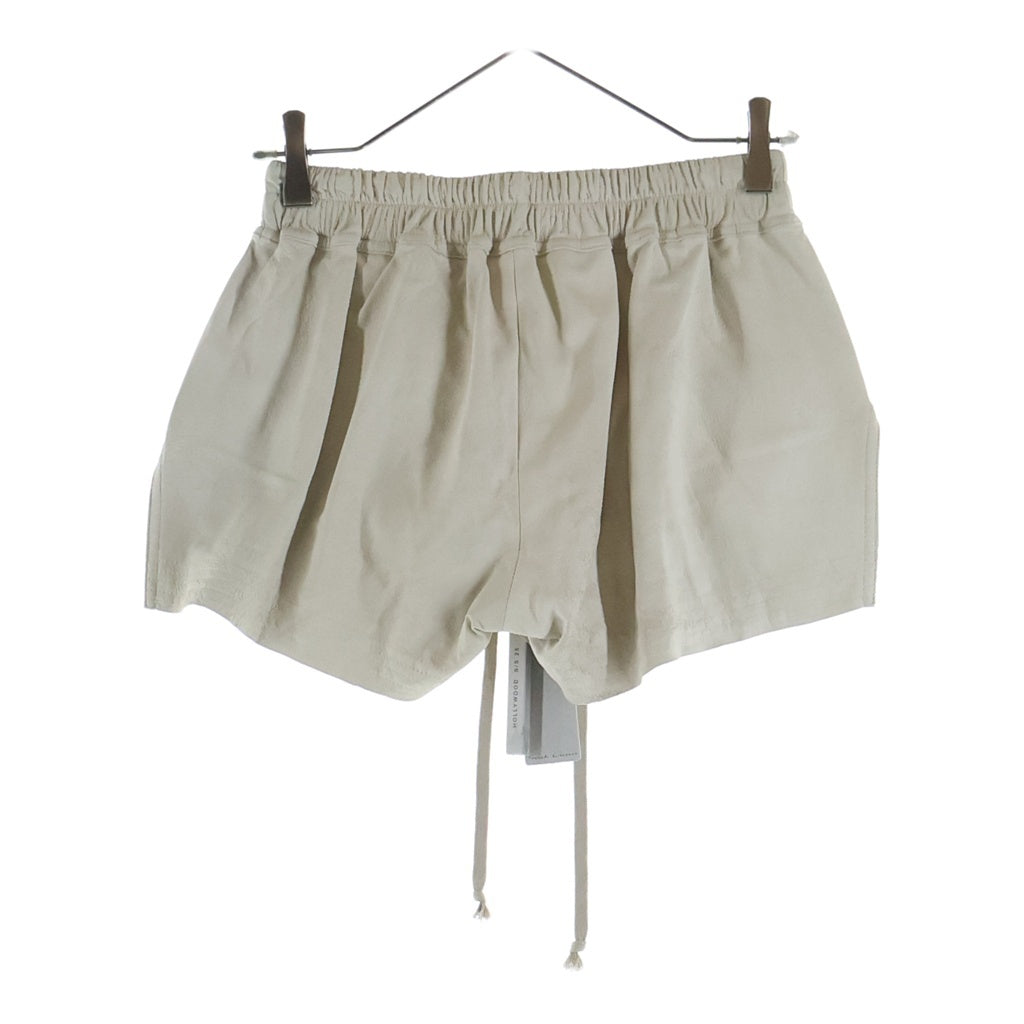 Rick Owens(リックオウエンス) 25SS Hollywood Fog Boxer Leather Shorts レザーハーフパンツ ショーツ アイボリー RP01E7316-LBA