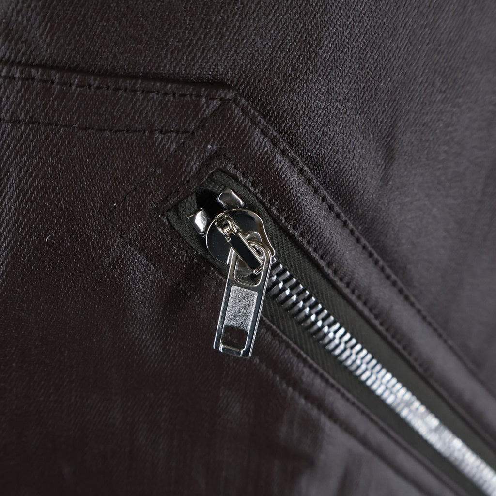 Rick Owens(リックオウエンス) 25SS Hollywood Tour Alice Shirts Jacket ハリウッドツアー アリスシャツ コーティングジャケット ブラウン RU01E5742-SCT