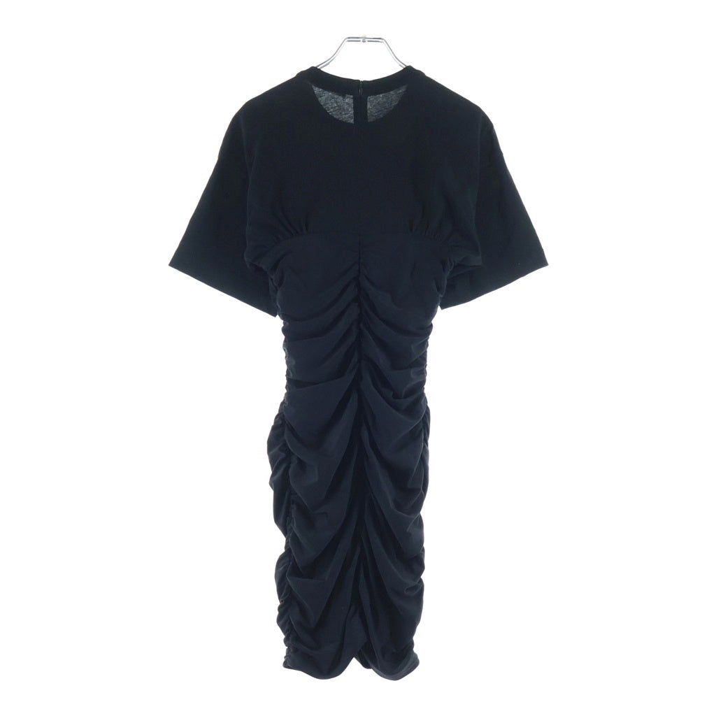 ALEXANDER WANG(アレキサンダーワン) ギャザーワンピース 半袖トップス ブラック レディース