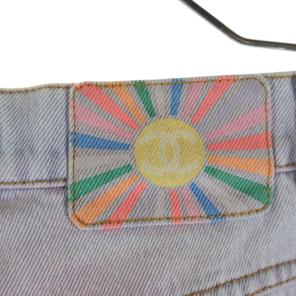 CHANEL(シャネル) 24SS ココマークボタン グラデーションワイドデニムパンツ インディゴ P76361 レディース