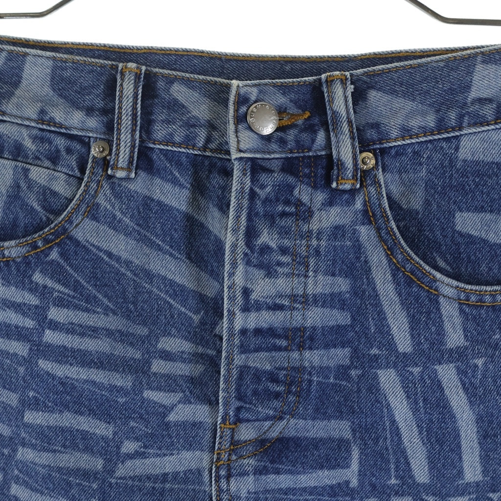 ALEXANDER WANG(アレキサンダーワン) Logo Print Low Mini Skirt 4DC3225218 ロゴプリント ミニスカート インディゴ レディース