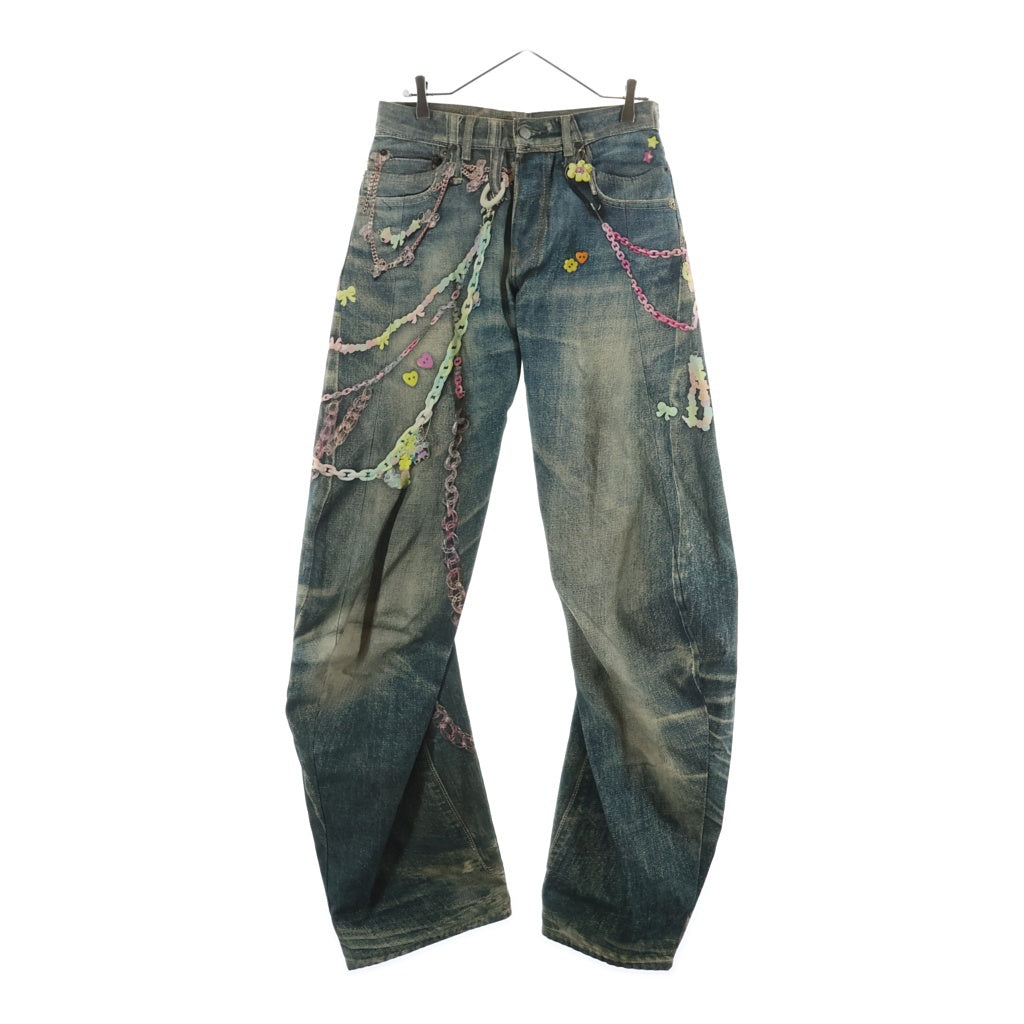 Acne Studios(アクネ ストゥディオズ) Chain Print Loose Fit Jeans チェーンプリント ルーズフィットデニムパンツ ジーンズ FN-MN-TROU001070