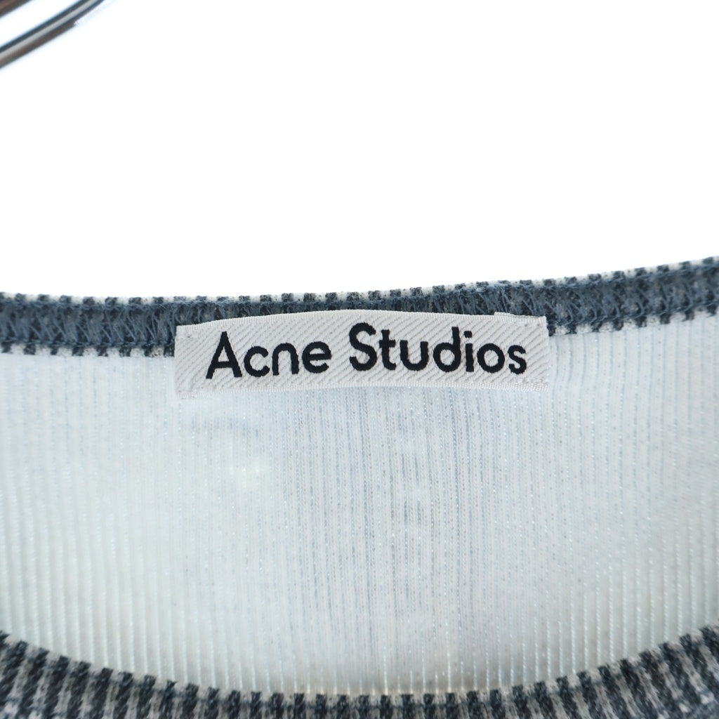 Acne Studios(アクネ ストゥディオズ) Printed Tank Top トロンプルイユ デニムタンクトップ ノースリーブシャツ インディゴ レディース FN-WN-TSHI000618