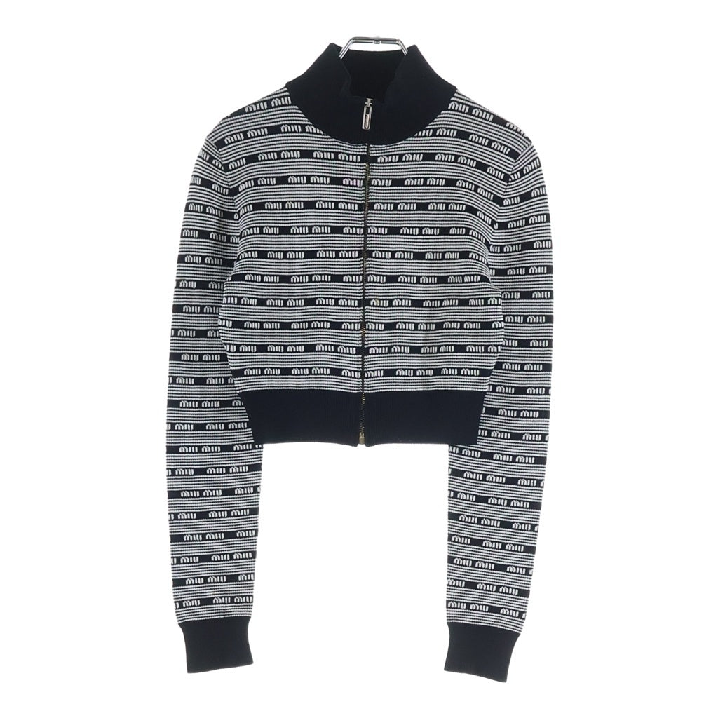 miumiu(ミュウミュウ) Viscose Cardigan ビスコース ニットカーディガン ブラック レディース MMF718