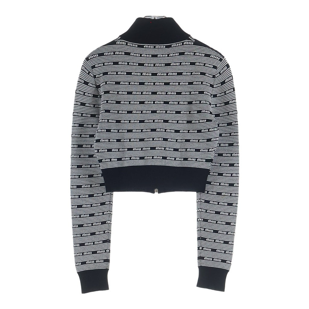 miumiu(ミュウミュウ) Viscose Cardigan ビスコース ニットカーディガン ブラック レディース MMF718