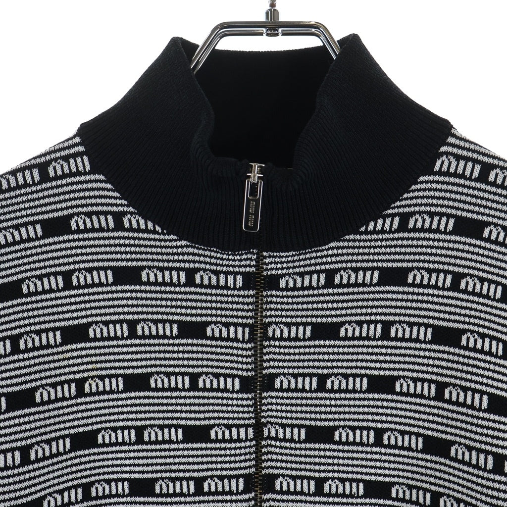 miumiu(ミュウミュウ) Viscose Cardigan ビスコース ニットカーディガン ブラック レディース MMF718