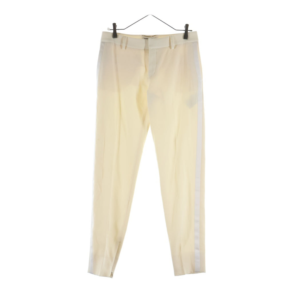 SAINT LAURENT PARIS(サンローランパリ) Wool Pants シルク混 ウールパンツ ホワイト レディース 516111 Y513W