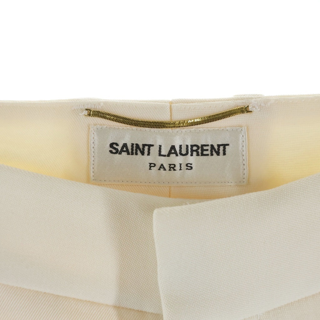 SAINT LAURENT PARIS(サンローランパリ) Wool Pants シルク混 ウールパンツ ホワイト レディース 516111 Y513W