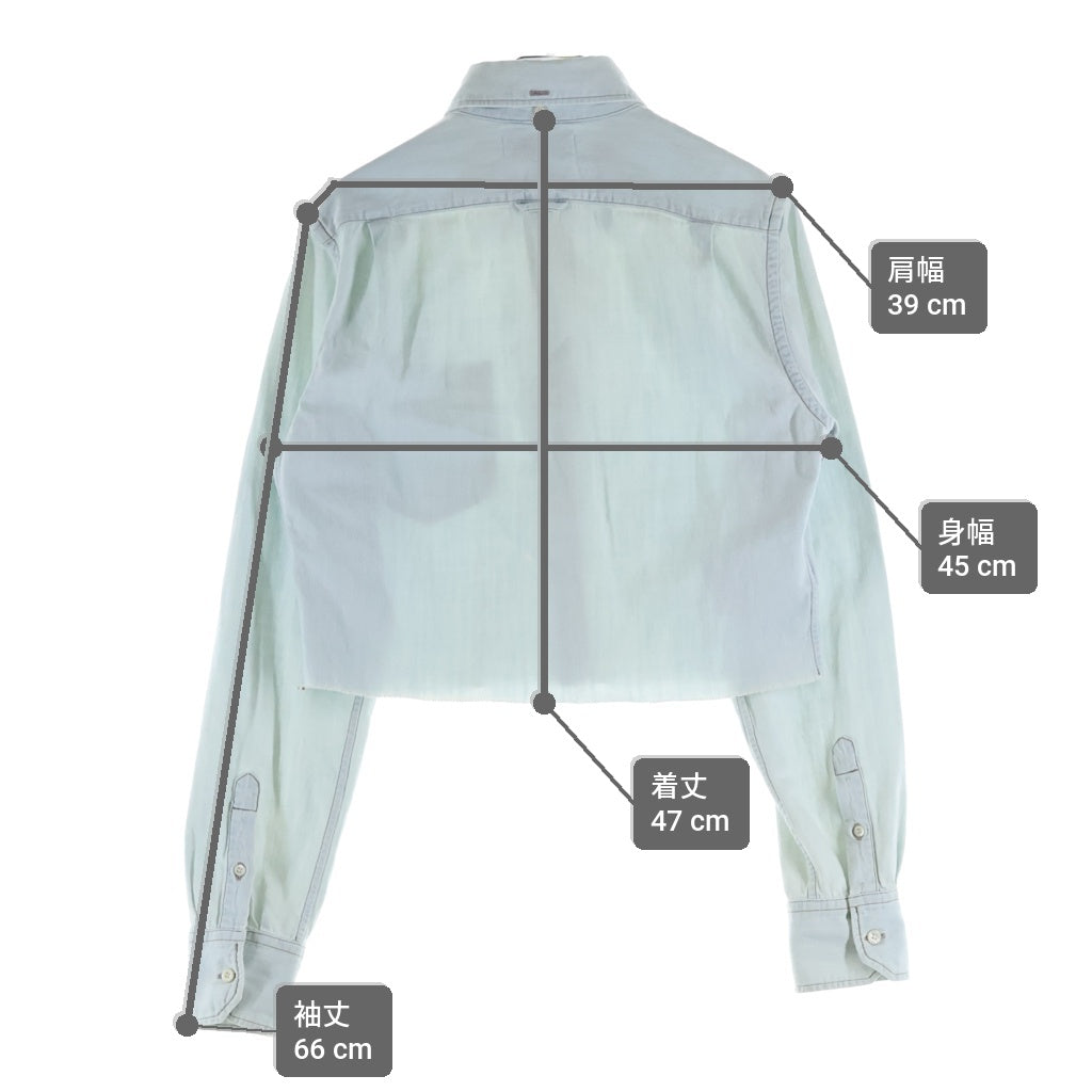 miumiu(ミュウミュウ) Chambray Denim Shirt デニム長袖シャツ インディゴ レディース GWC110