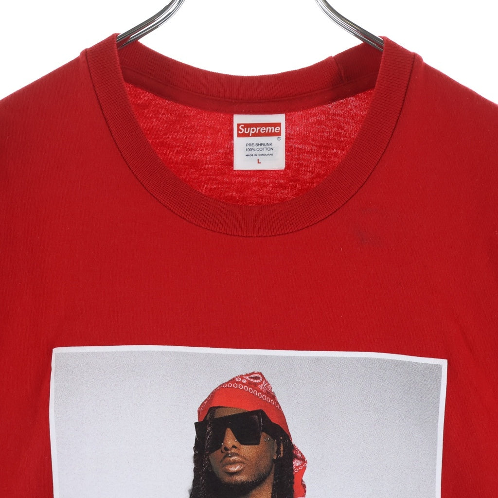 SUPREME(シュプリーム) 25AW Playboi Carti Tee プレイボーイカーティ プリント クルーネック半袖Tシャツ カットソー レッド