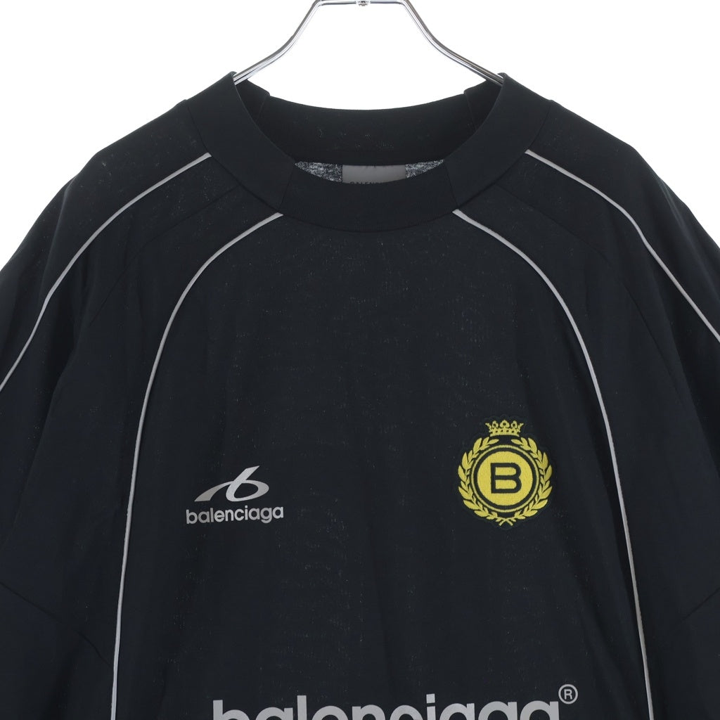 BALENCIAGA(バレンシアガ) SOCCER OVERSIZEDO T-SHIRT A003GLTUVZ51000 サッカー オーバーTシャツ 半袖カットソー ブラック
