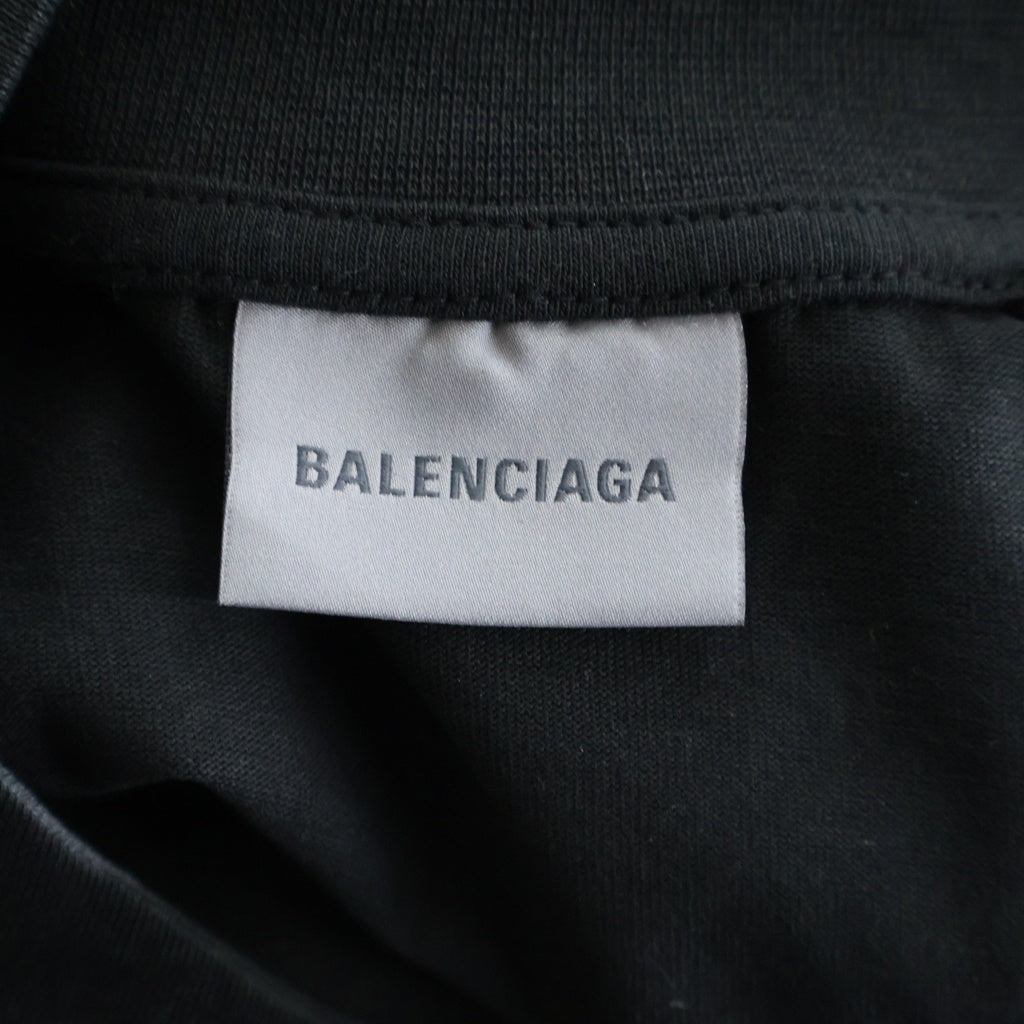 BALENCIAGA(バレンシアガ) SOCCER OVERSIZEDO T-SHIRT A003GLTUVZ51000 サッカー オーバーTシャツ 半袖カットソー ブラック