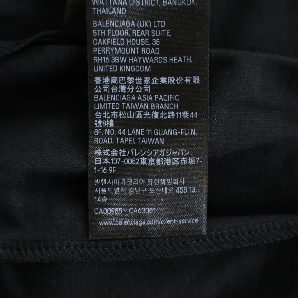 BALENCIAGA(バレンシアガ) SOCCER OVERSIZEDO T-SHIRT A003GLTUVZ51000 サッカー オーバーTシャツ 半袖カットソー ブラック