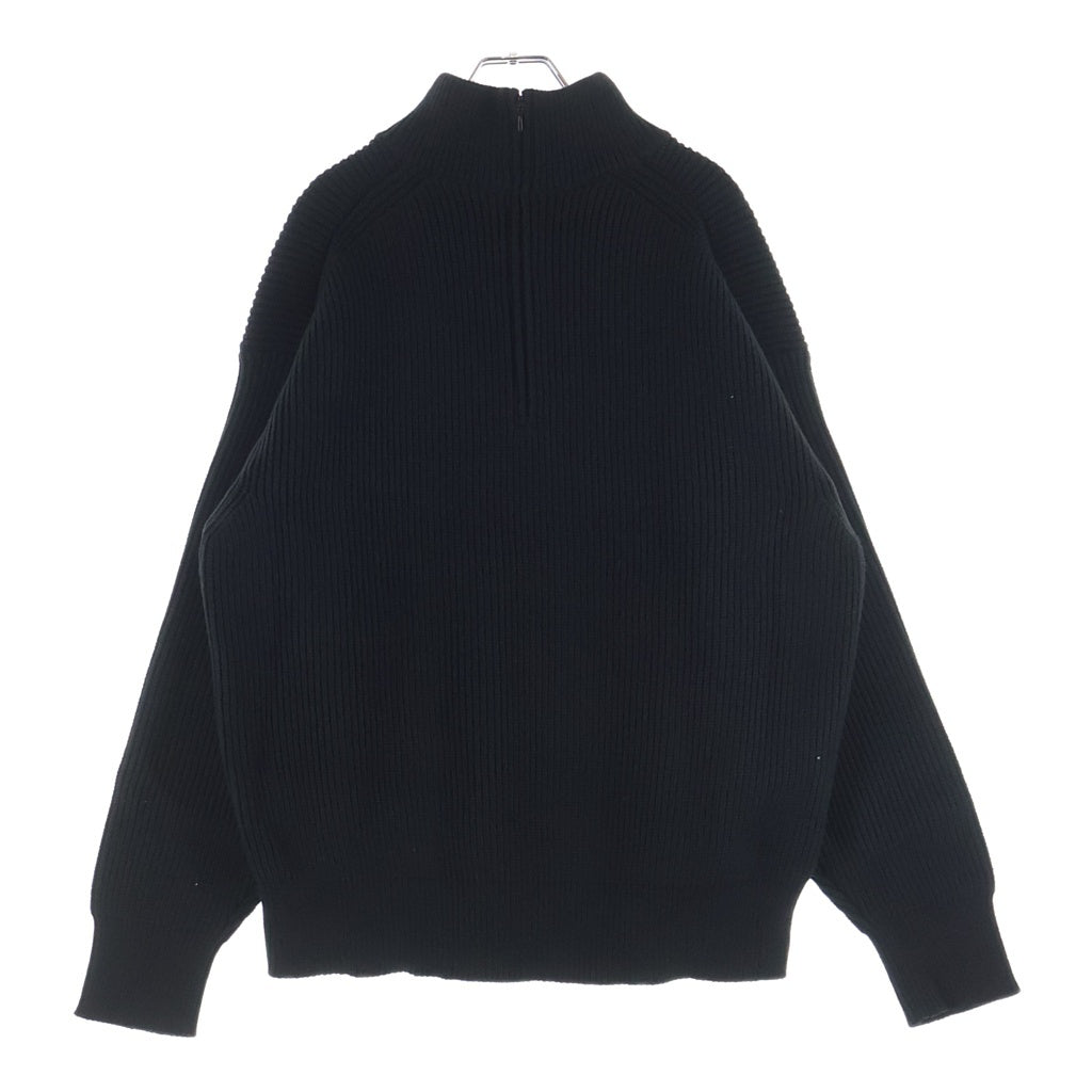 Stein(シュタイン) COTTON RIBBED KNIT HIGH NECK コットン リブド ニット ハイネック ブラック ST.852