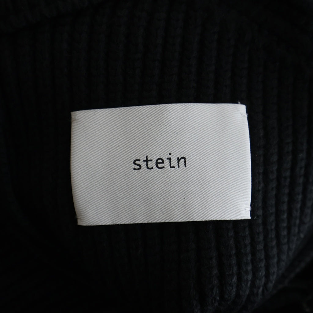 Stein(シュタイン) COTTON RIBBED KNIT HIGH NECK コットン リブド ニット ハイネック ブラック ST.852