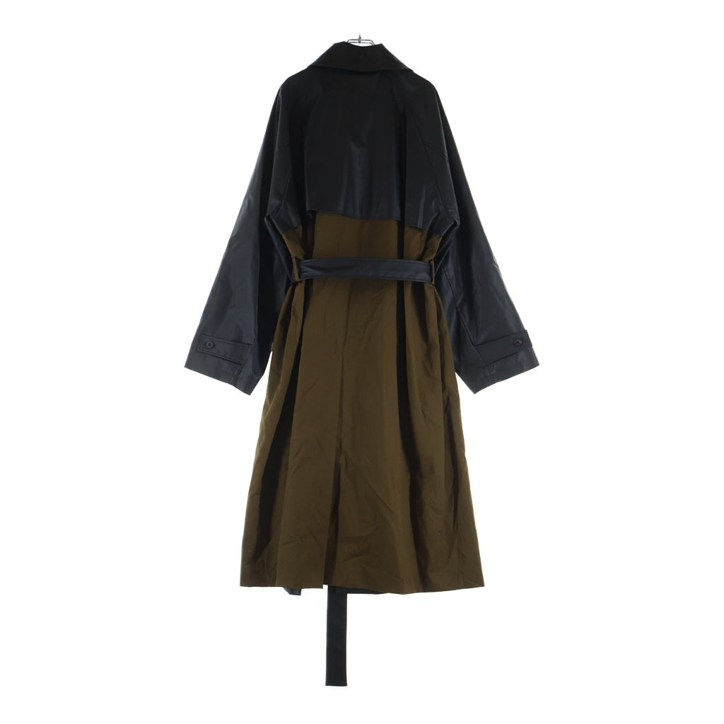Stein(シュタイン) CONTRAST SINGLE BREASTED WIDE LAPELS COAT コントラスト シングル ブレステッド ワイド ラペル コート ブラウン ST.759