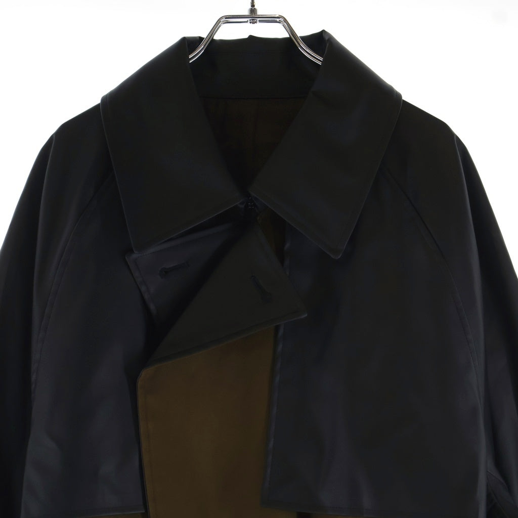 Stein(シュタイン) CONTRAST SINGLE BREASTED WIDE LAPELS COAT コントラスト シングル ブレステッド ワイド ラペル コート ブラウン ST.759