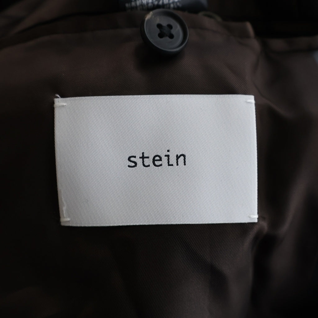 Stein(シュタイン) CONTRAST SINGLE BREASTED WIDE LAPELS COAT コントラスト シングル ブレステッド ワイド ラペル コート ブラウン ST.759