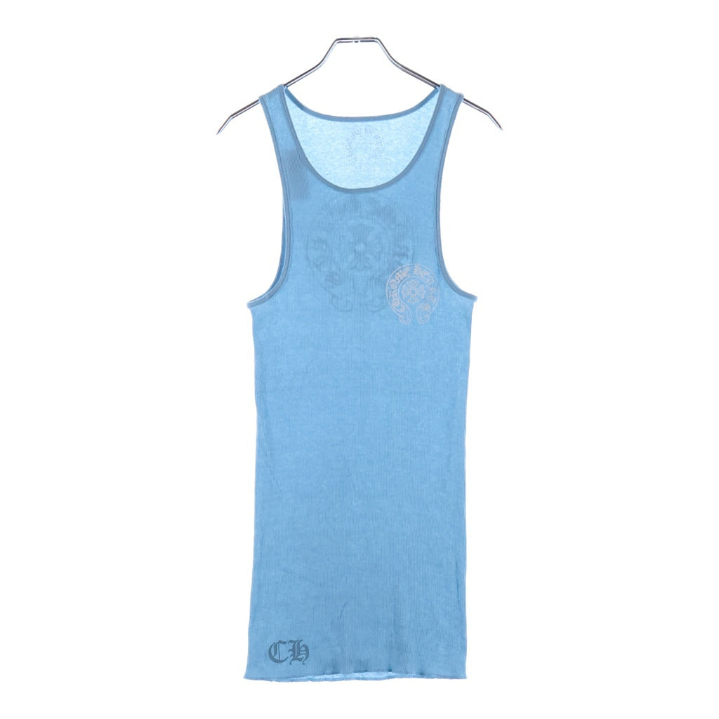 CHROME HEARTS(クロムハーツ) HORSESHOE PRINT TANK TOP ホースシュー タンクトップ ブルー