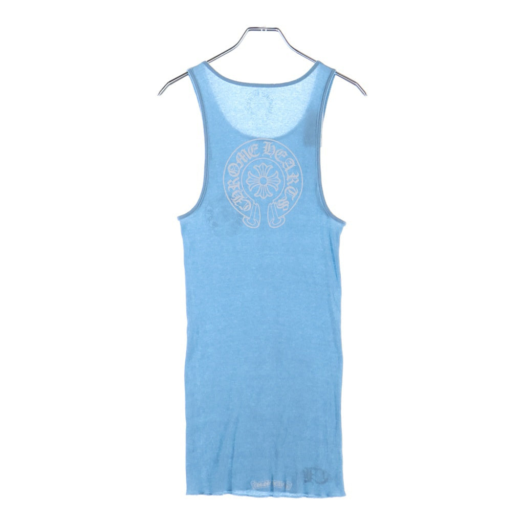 CHROME HEARTS(クロムハーツ) HORSESHOE PRINT TANK TOP ホースシュー タンクトップ ブルー