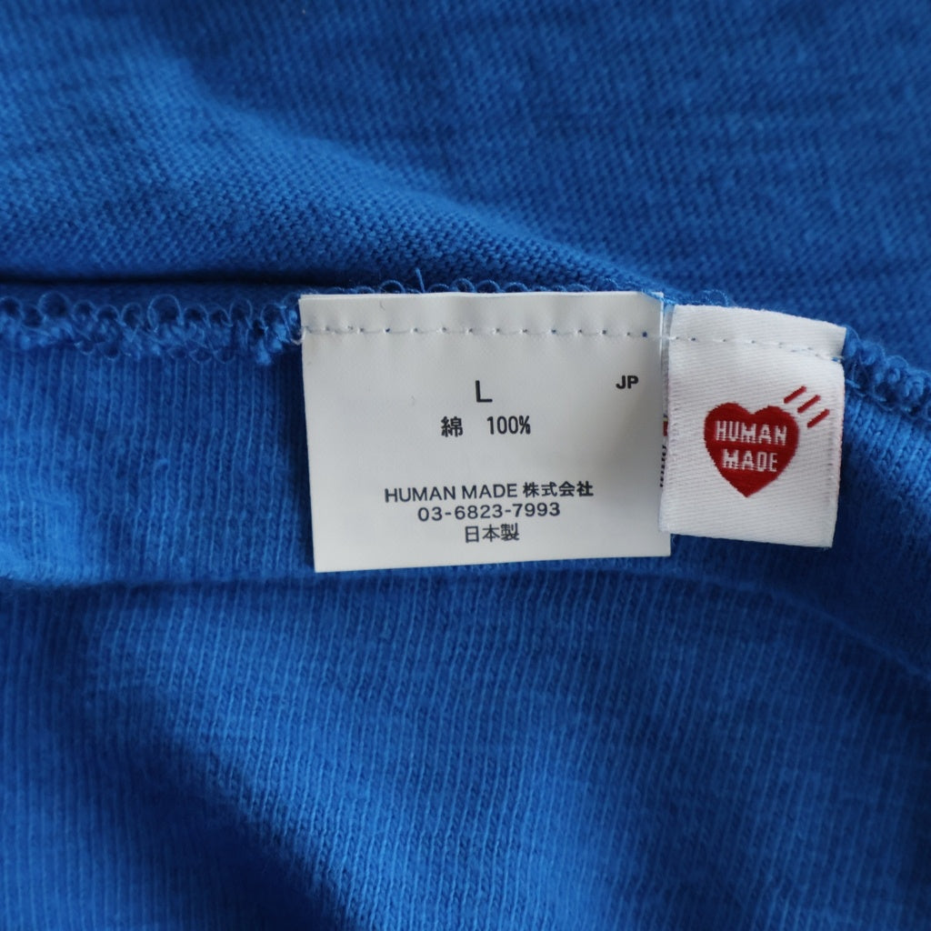 HUMAN MADE(ヒューマンメイド) ハートロゴプリント 半袖Tシャツ カットソー クルーネック ブルー