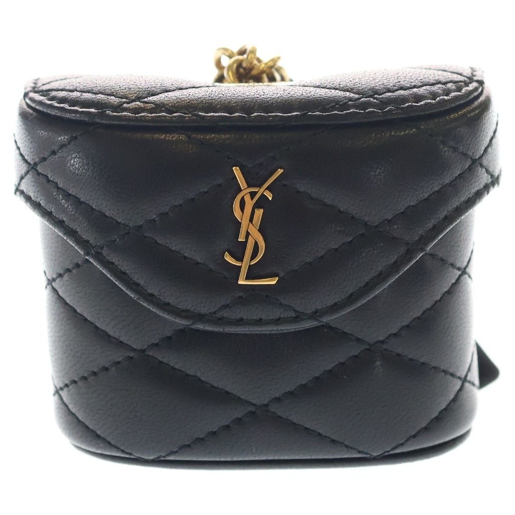 SAINT LAURENT PARIS(サンローランパリ) June Lambskin Mini Handbag ジューン ラムスキン レザーミニハンドバッグ ポーチ ブラック 823952 レディース