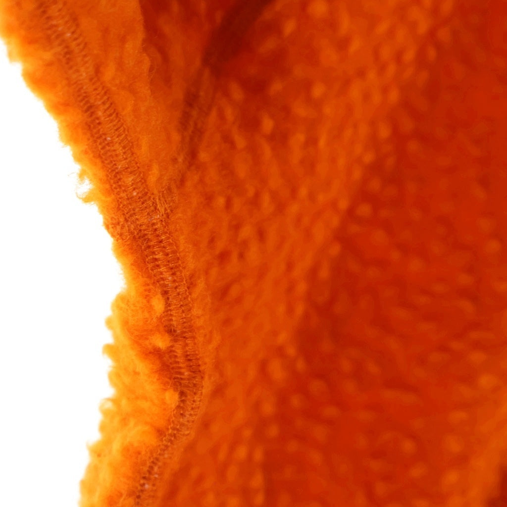 NO BRAND(ノーブランド) Stockholm Surfboard Club【ストックホルムサーフボードクラブ】 Wool Pile Hoodie ハーフジップ ボアパーカー フーディー オレンジ