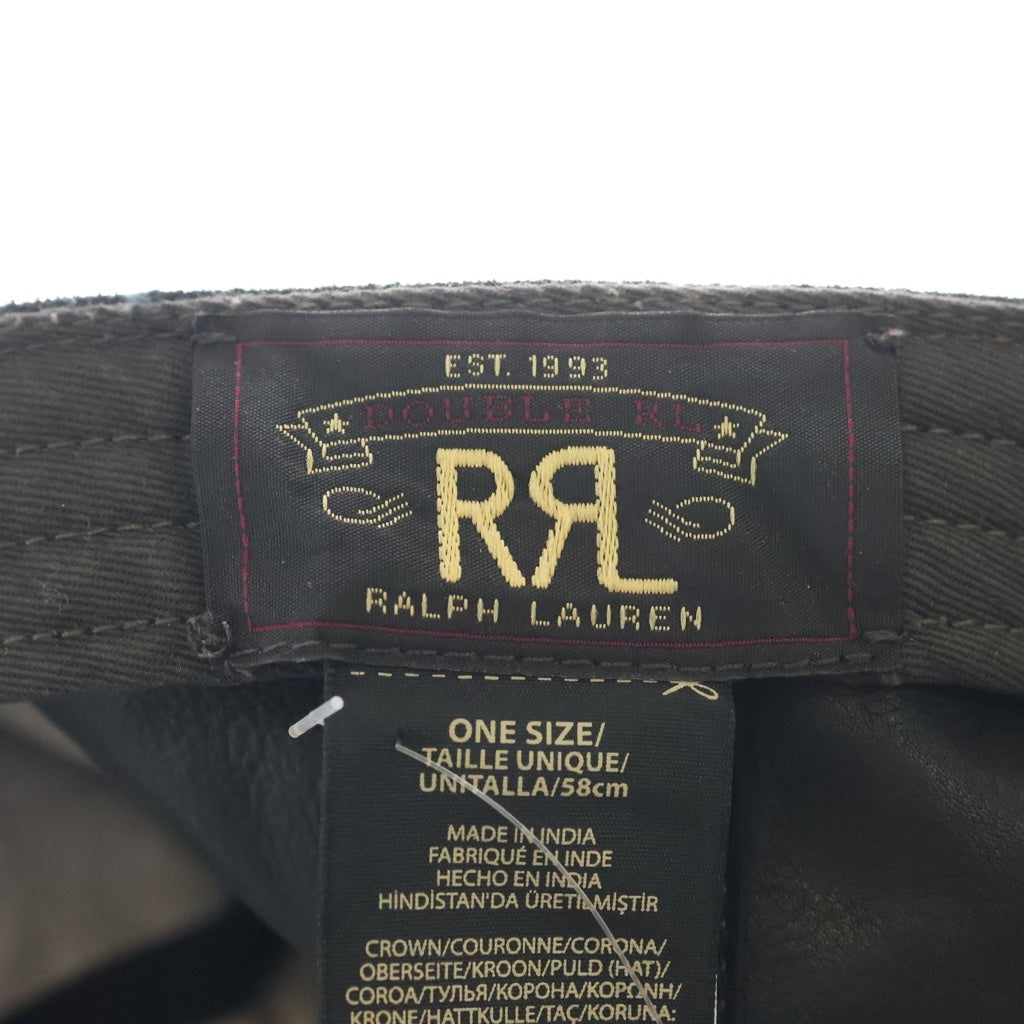 RRL(ダブルアールエル) Ranch Cap スウェード コーデュロイ キャップ 帽子 ブラック