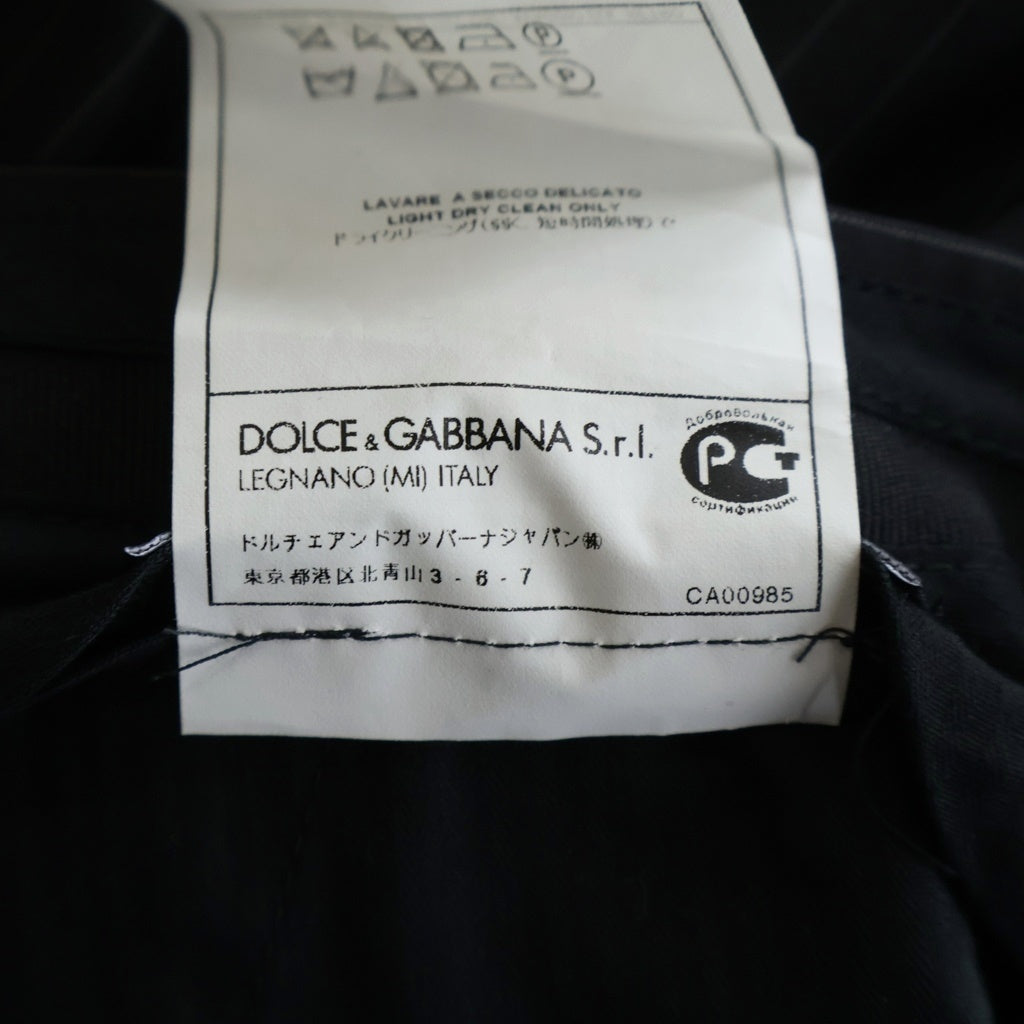 DOLCE & GABBANA(ドルチェアンドガッバーナ) MARTINI スリーピース セットアップスーツ スラックス テーラードジャケット ジレベスト ブラック GK0UMT