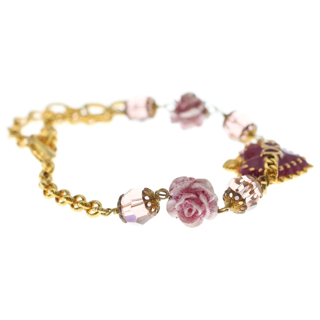 DOLCE & GABBANA(ドルチェアンドガッバーナ) Heart Charm Bracelet ハートチャームブレスレット ゴールド レディース