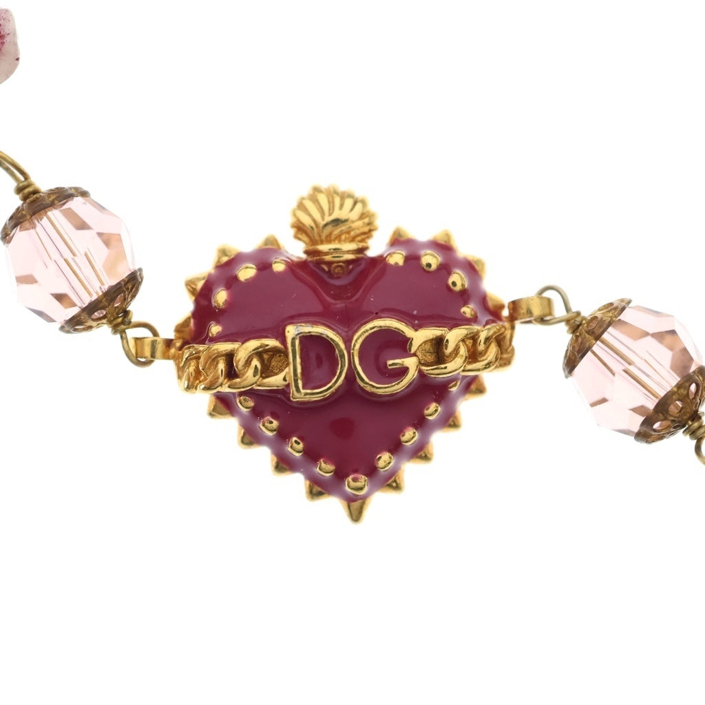 DOLCE & GABBANA(ドルチェアンドガッバーナ) Heart Charm Bracelet ハートチャームブレスレット ゴールド レディース