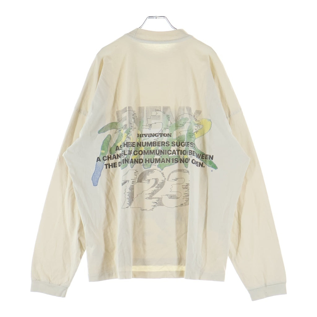 RIVINGTON roi Rebis(リヴィントンロイレビス) 24AW FIN DU MONDE ファン デュ モンド 長袖Tシャツ ロングスリーブ カットソー クルーネック ホワイト