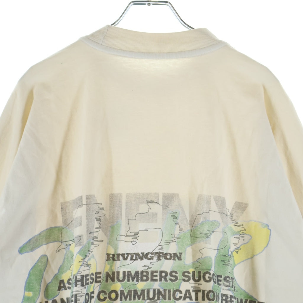 RIVINGTON roi Rebis(リヴィントンロイレビス) 24AW FIN DU MONDE ファン デュ モンド 長袖Tシャツ ロングスリーブ カットソー クルーネック ホワイト