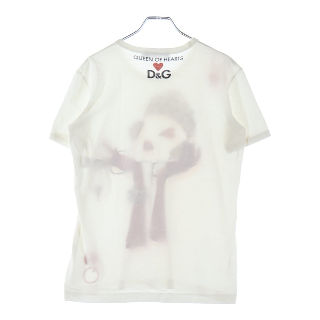 DOLCE & GABBANA(ドルチェアンドガッバーナ) 18SS Queen Of Hearts T-Shirt 半袖Tシャツ ホワイト F8H50T FH7U9