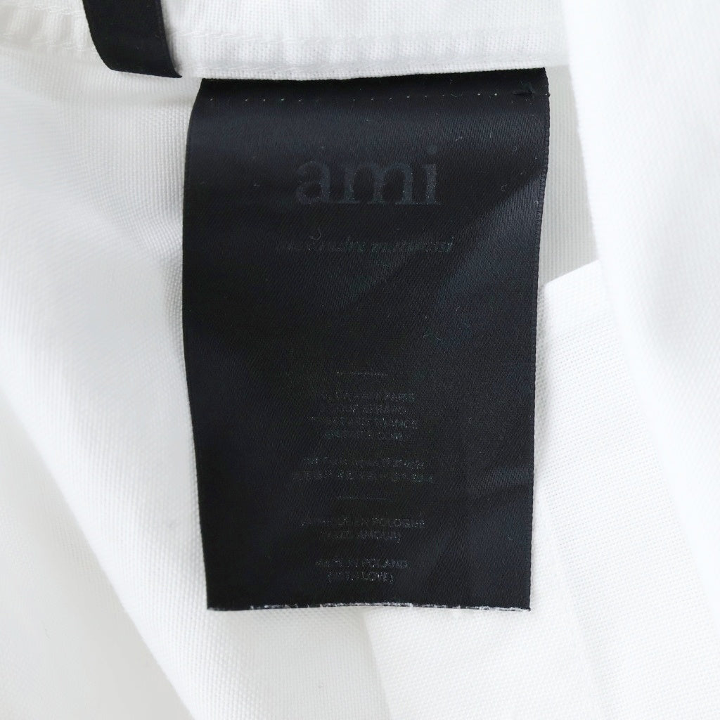 AMI Alexandre Mattiussi(アミアレクサンドルマテュッシ) L/S Shirt ハートロゴ刺繍 長袖シャツ ホワイト A19C013.45
