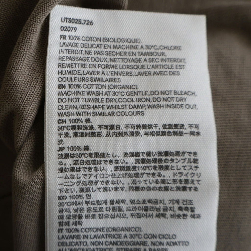 AMI Alexandre Mattiussi(アミアレクサンドルマテュッシ) T-Shirt ハートロゴ刺繍 半袖Tシャツ ベージュ UTS025.726