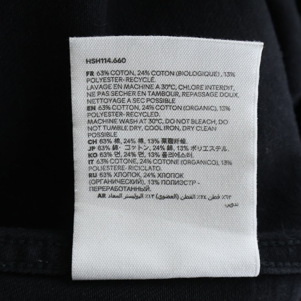 AMI Alexandre Mattiussi(アミアレクサンドルマテュッシ) Denim Shirt ハートロゴ刺繍 長袖デニムシャツ ブラック HSH114.660