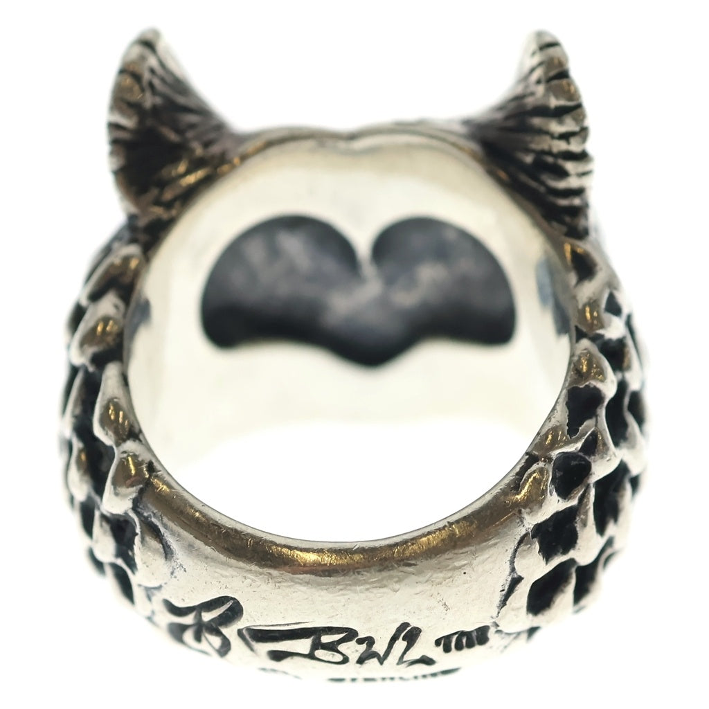 Bill Wall Leather/BWL(ビルウォールレザー) Medium Owl Ring with Stone Eyes ミディアム オウル リング ウィズ ストーン アイズ シルバー