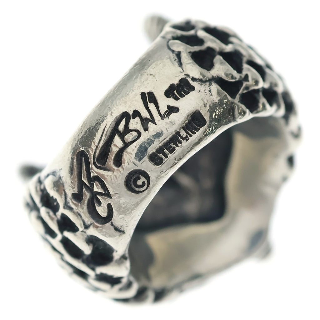 Bill Wall Leather/BWL(ビルウォールレザー) Medium Owl Ring with Stone Eyes ミディアム オウル リング ウィズ ストーン アイズ シルバー