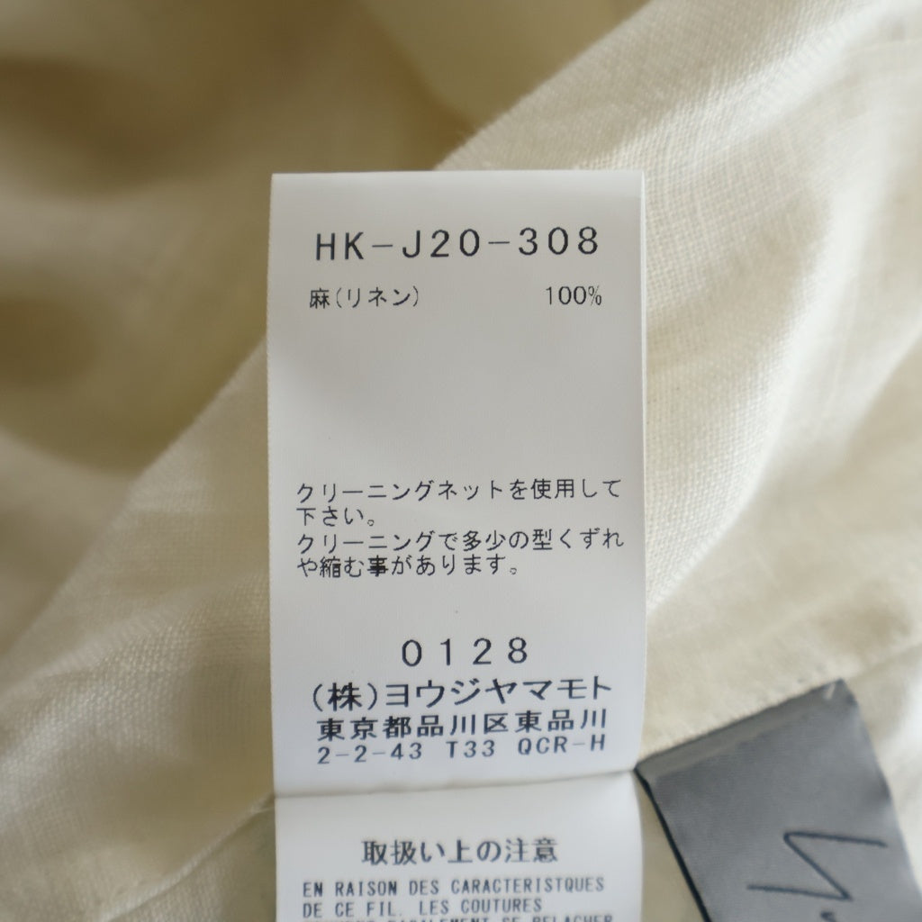 Yohji Yamamoto POUR HOMME(ヨウジヤマモト プールオム) 26SS SAKANA MESSAGE PRINTED LONG JACKET HK-J20-308 サカナ メッセージプリント ロングシャツジャケット ホワイト