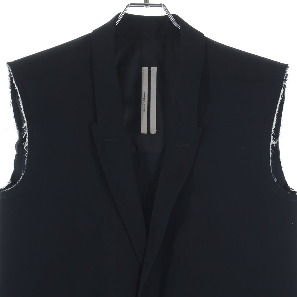 Rick Owens(リックオウエンス) 26SS SL CONCORDIAN JKT RP01F6758-WT コンコルディアン ノースリーブ ジャケット ベスト レディース ブラック