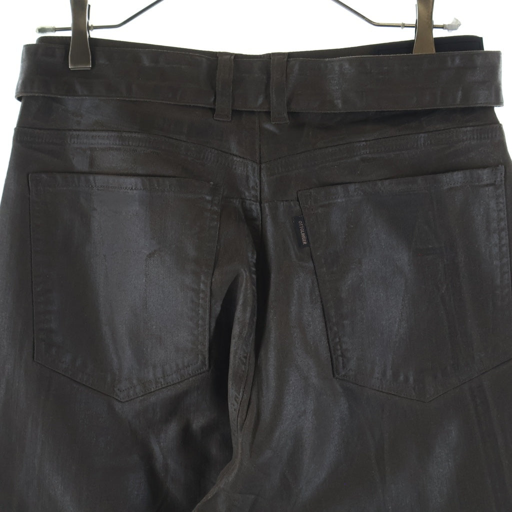 NO BRAND(ノーブランド) OTTOLINGER【オットリンガー】 26SS GLAZED BAGGY JEANS グレイズド バギー ジーンズ レディース ブラウン