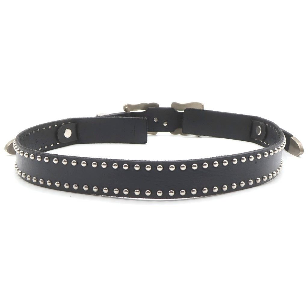 ENFANTS RICHES DEPRIMES(アンファンリッシュデプリメ) STUDDED ROSE BELT スタッズ ローズバックル レザーベルト ブラック