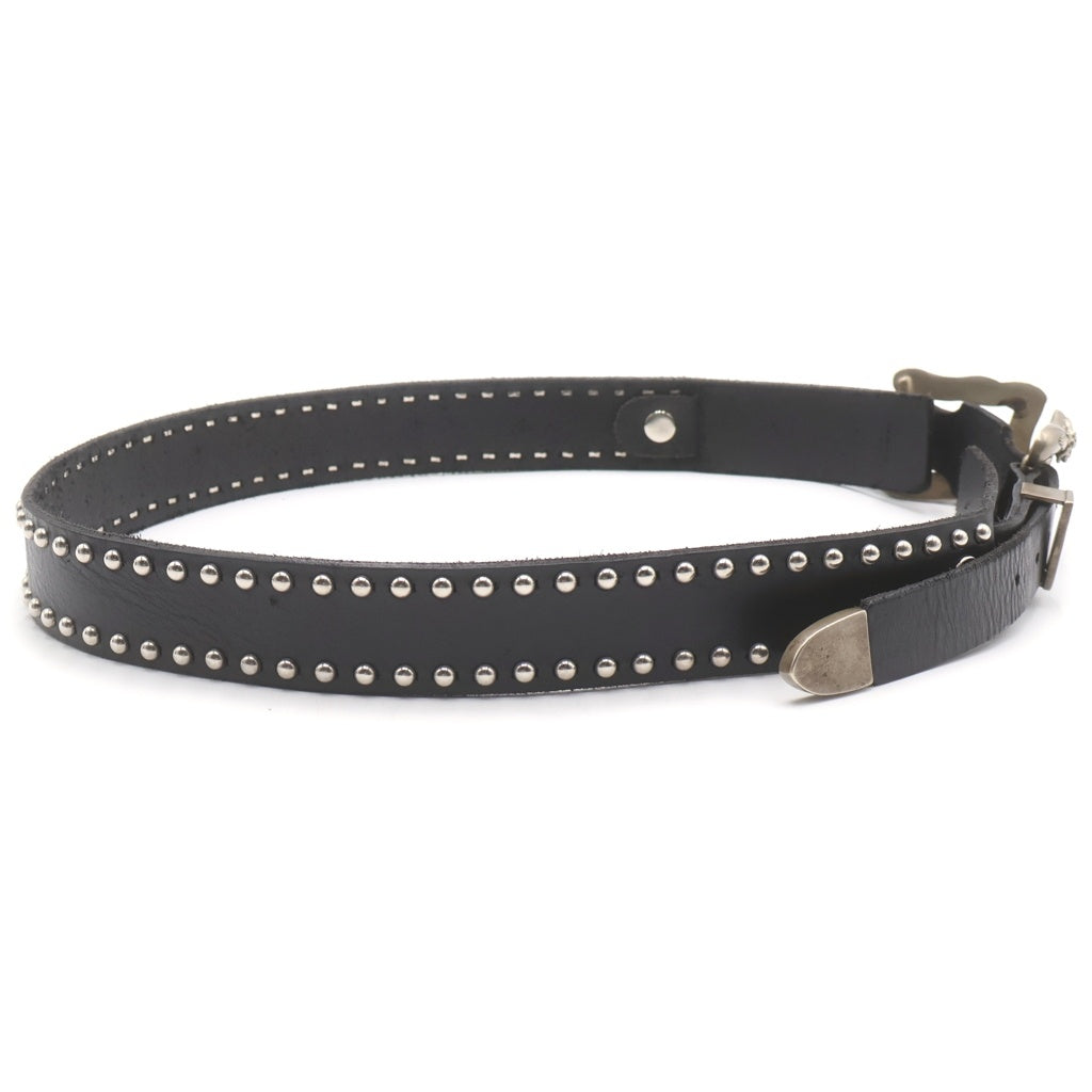 ENFANTS RICHES DEPRIMES(アンファンリッシュデプリメ) STUDDED ROSE BELT スタッズ ローズバックル レザーベルト ブラック