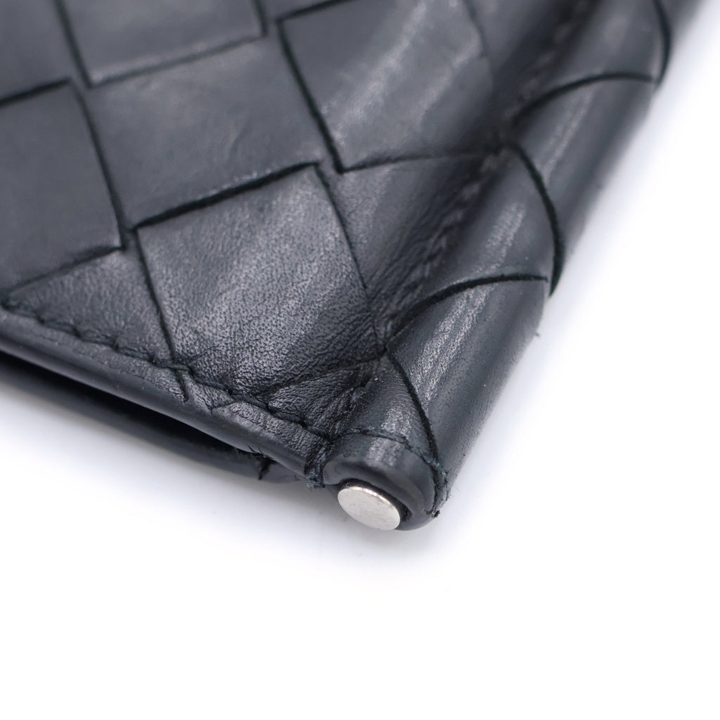 BOTTEGA VENETA(ボッテガヴェネタ) イントレチャート マネークリップ ウォレット 財布 ブラック